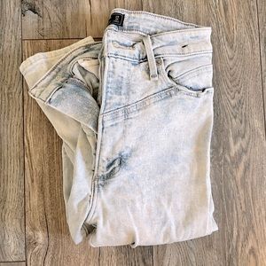 Abercrombie and Fitch high rise white wash jeans. Worn once